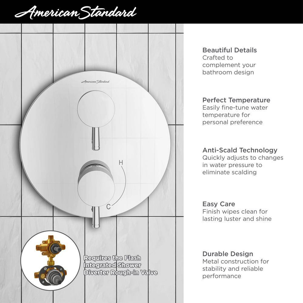 Brushed Nickel 2-Handle Integrated Shower Diverter Trim