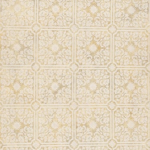 Isaac Black Woven Texture Beige Wallpaper Sample