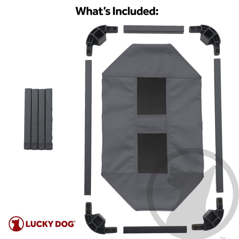 Small Gray Elevated Waterproof Outdoor Pet Bed