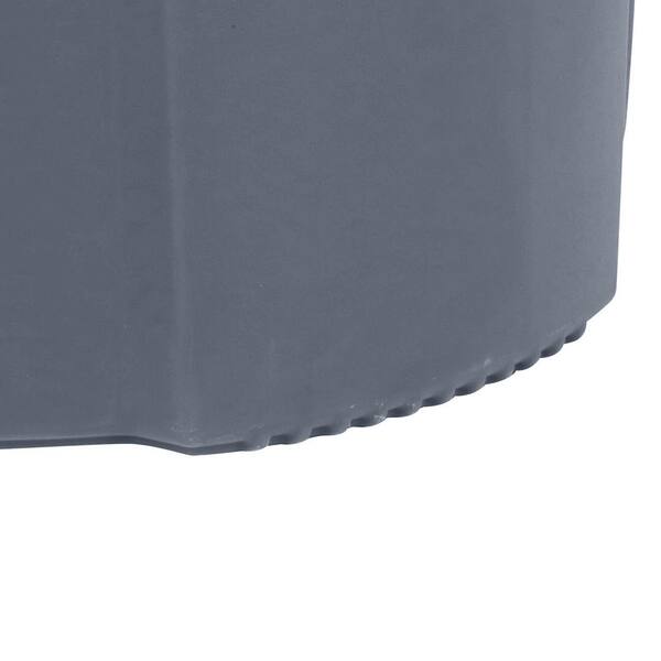 Toter - 44 Gal. Round Trash Can with Lift Handle-Dark Gray Granite