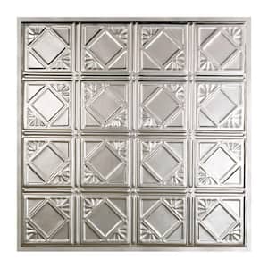 Ludington 2 ft. x 2 ft. Lay-In Tin Ceiling Tile in Clear (20 sq. ft./case)