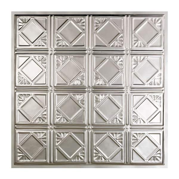 Great Lakes Tin Ludington 2 ft. x 2 ft. Lay-In Tin Ceiling Tile in Clear (20 sq. ft./case)