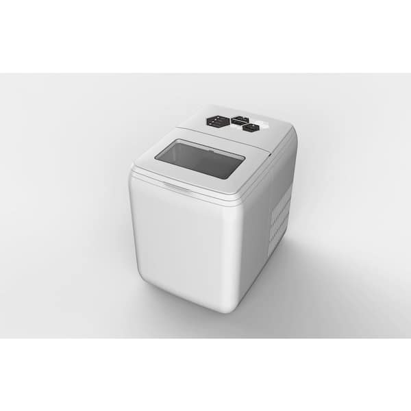 Zstar 8.74 in. 26 lb. Portable Ice Maker in Stainless Steel, Silver