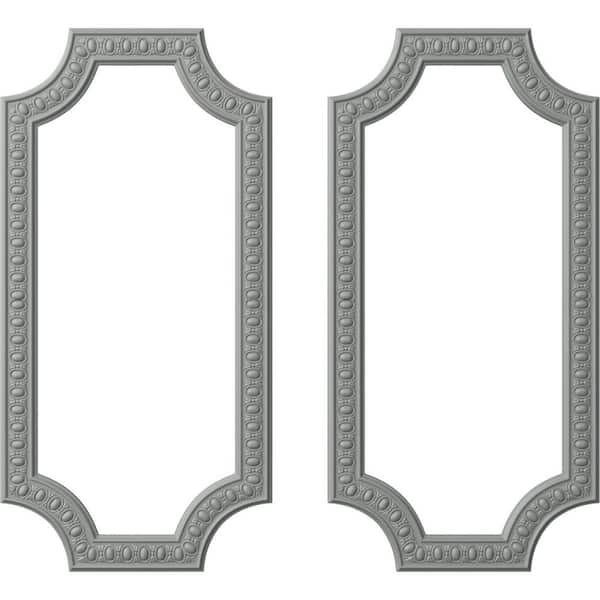 Ekena Millwork 24 in. W x 48 in. H Unfinished Polyurethane Caputo Egg & Dart Panel Moulding Kit (Double Panel)