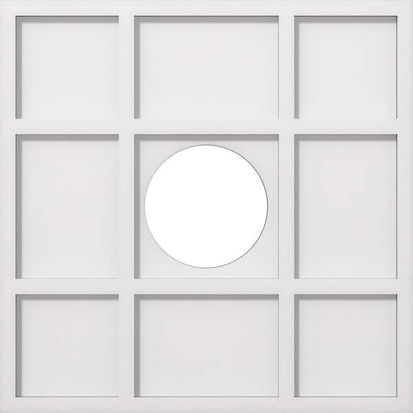 Ekena Millwork 1 in. P X 7 in. C X 20 in. OD X 6 in. ID Rubik Architectural Grade PVC Contemporary Ceiling Medallion