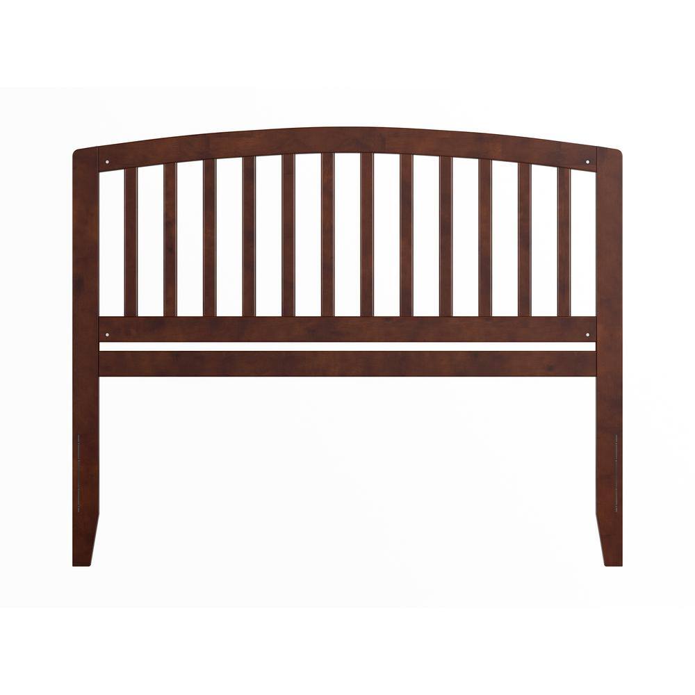 Richmond Queen Walnut Wood Headboard with Mission Slats