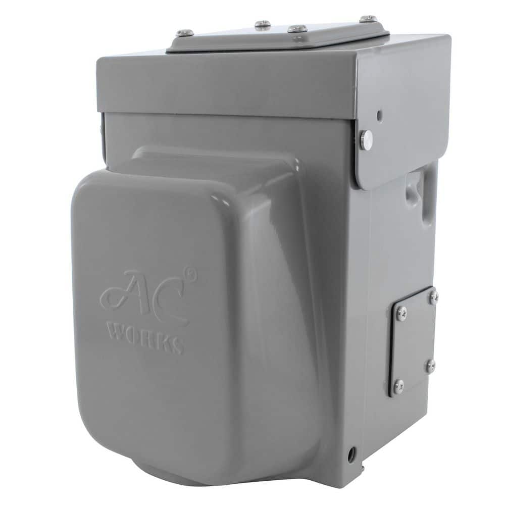 AC WORKS L6-30 30A 250V 3-Prong Locking Heavy-Duty Industrial Inlet Box ...