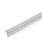 TrimMaster Aluminum T-Shaped Tile Edging Trim, Satin Silver, 9/16 in. x ...