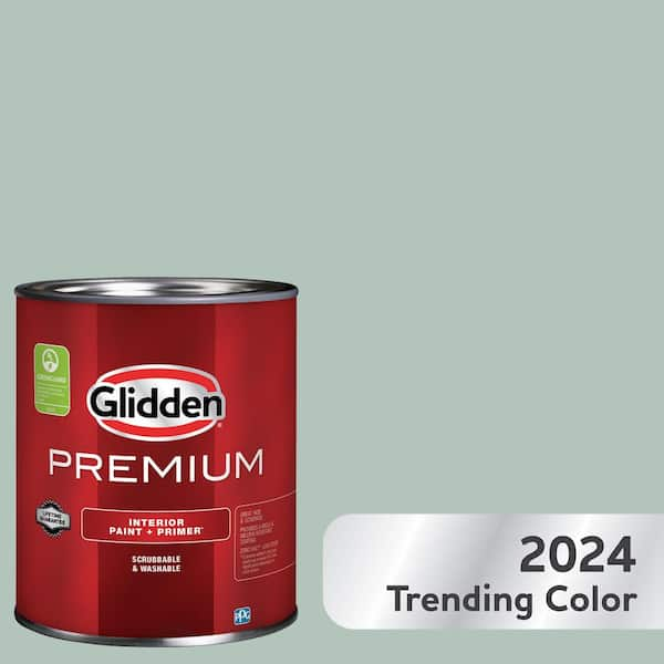 Glidden One Coat Interior Paint and Primer, Light Sage / Green, 1-Quart,  Semi-Gloss 