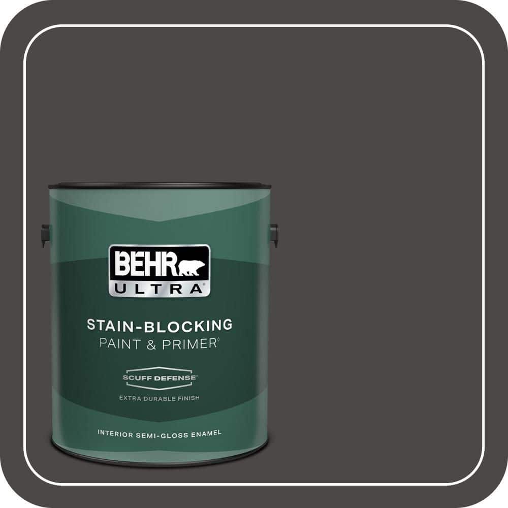 1 gal. Home Decorators Collection #HDC-CL-14A Warm Onyx Extra Durable Semi-Gloss Enamel Interior Paint & Primer price history on PriceWatchPro