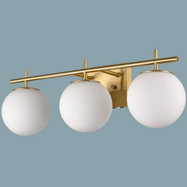CLAXY 6.35 in. 2-Light Black Vanity Light with Frosted Glass Shade