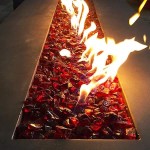 1/4 in. 10 lb. Red Landscape Fire Glass