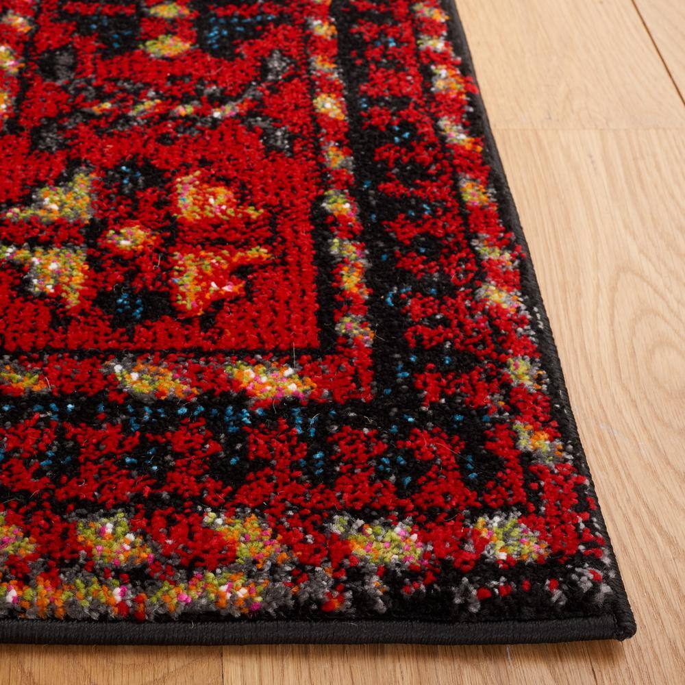 Vintage Red and Light Blue Persian Style 8' x 10' Area Rug