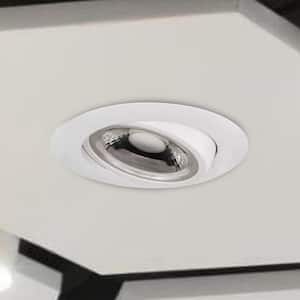 4 in. White 3000K Canless Remodel Directional Gimbal Integrated LED Recessed Light Kit