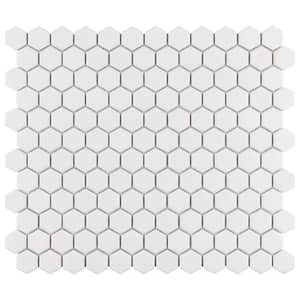 Gotham Hexagon Antique White 10-1/4 in. x 11-3/4 in. x 5 mm Porcelain Unglazed Mosaic Tile (0.84 sq. ft./Each)