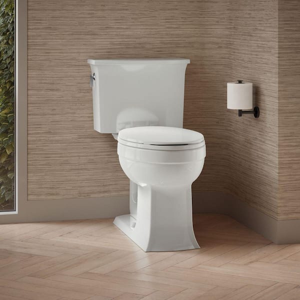 Archer 12 in. Rough In 2-Piece 1.28 GPF Single Flush Elongated Toilet in White Seat Not Included