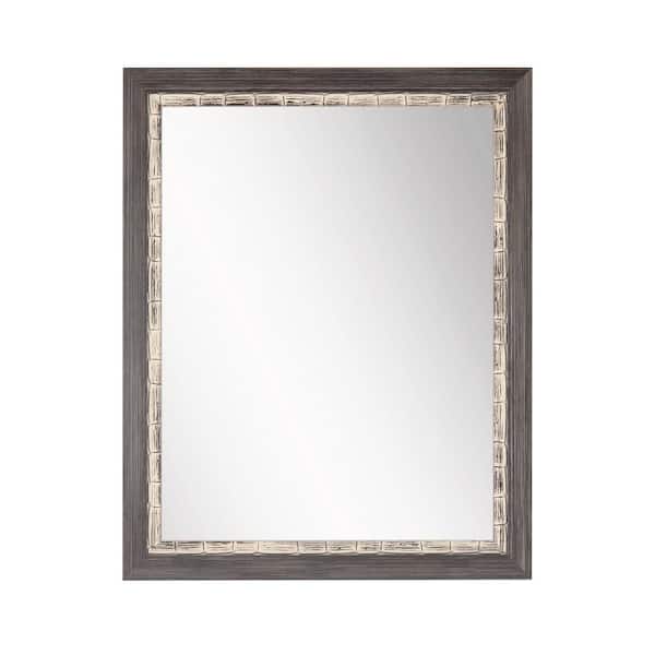 BrandtWorks Medium Rectangle Weathered Gray/Blue Contemporary Mirror (32 in. H x 22 in. W)