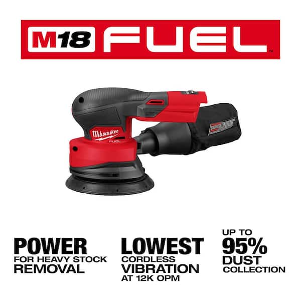 M18 18V Lith-Ion Brushless Cordless FUEL 5 in. Random Orbit Sander w/ 1/4 in. Impact Driver