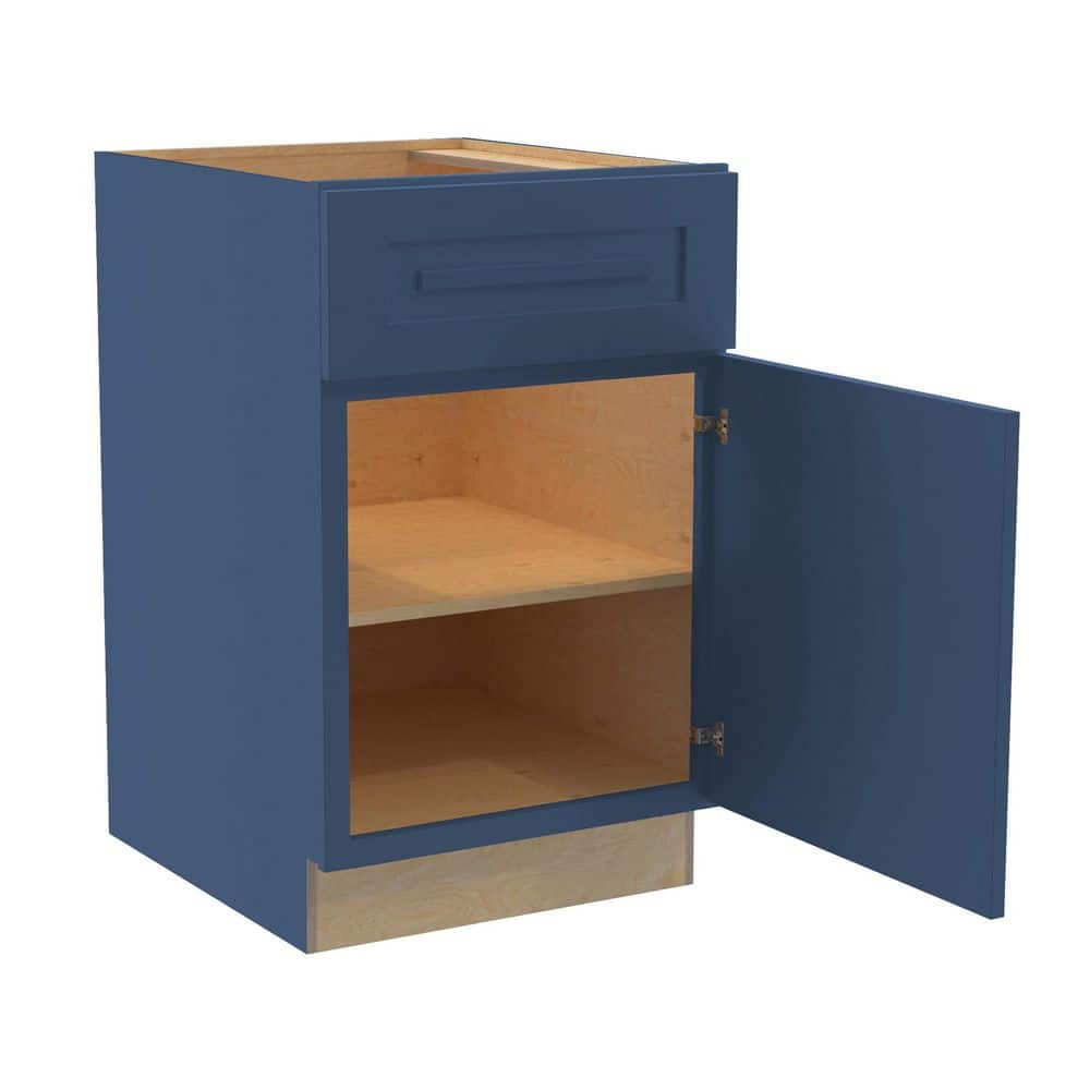 Grayson 21 in. W x 24 in. D x 34.5 in. H Assembled Plywood Base Kitchen Cabinet in Mythic Blue with Soft Close RH price history on PriceWatchPro