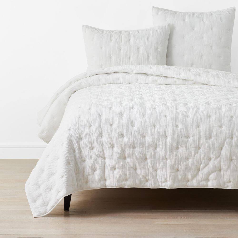 Company Cotton Gauze Decorative Off White Twin/Twin XL Quilt price history on PriceWatchPro