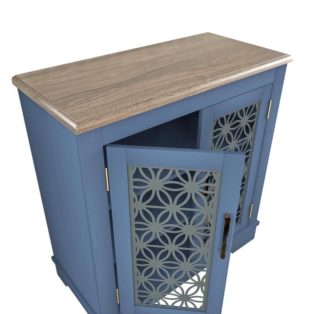 Festivo Rustic Navy 30" Storage Sideboard Buffet Cabinet