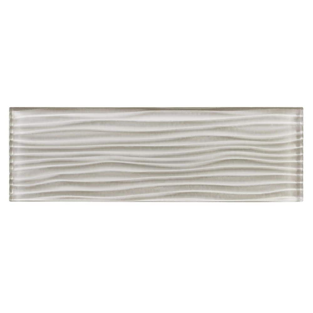Enchant-Parade 4" x 12" Glossy Textured Glass Subway Tile