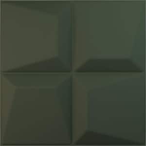 19 5/8 in. x 19 5/8 in. Tellson EnduraWall Decorative 3D Wall Panel, Satin Hunt Club Green (12-Pack for 32.04 Sq. Ft.)