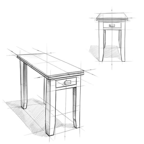 ちゃみ　HUMLA side table sketch Sketch Humla Side Table D44 | Black | Side Tables | Cuchi