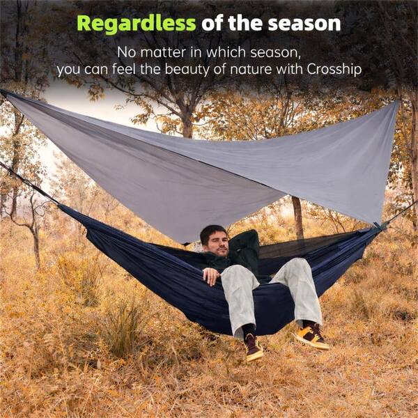 Camping Hammock with Mosquito Net & Rain Fly Tarp, 2-Person