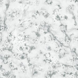 Ashley Stark Grey Hana Botanical Peel and Stick Wallpaper Sample