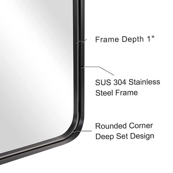 Body Length Standing Mirror, Stainless Steel