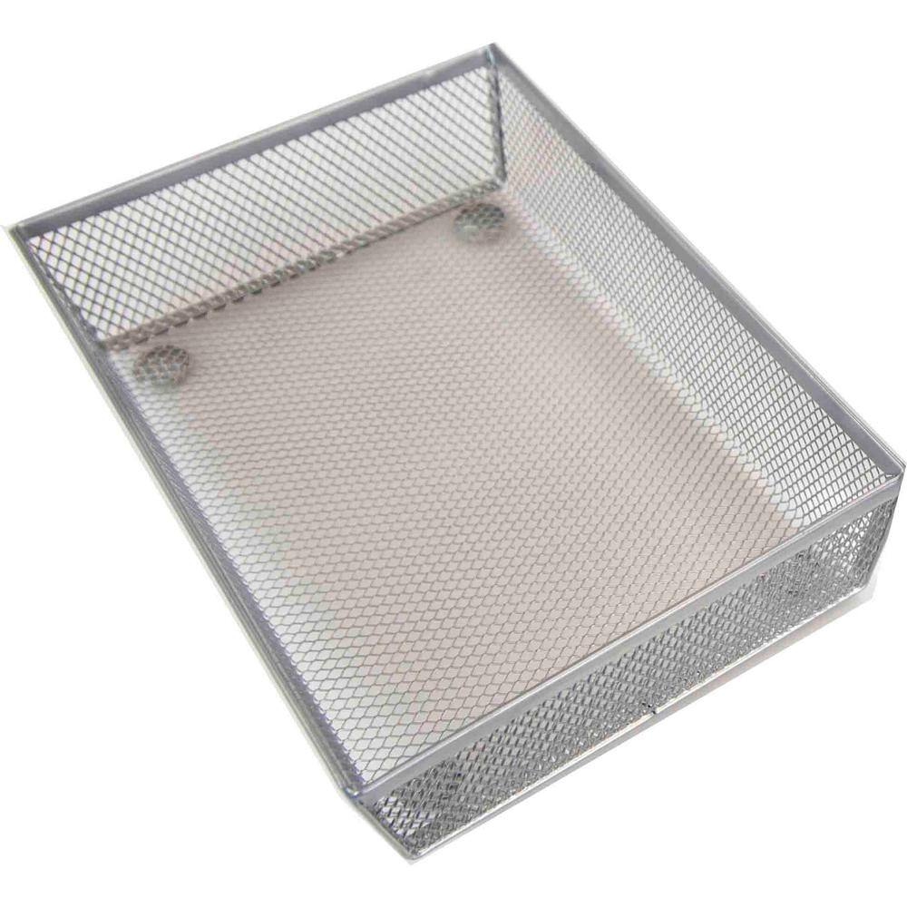 Home Basics 6 in. x 9 in. Silver Mesh Steel Drawer Organizer PB49774 ...