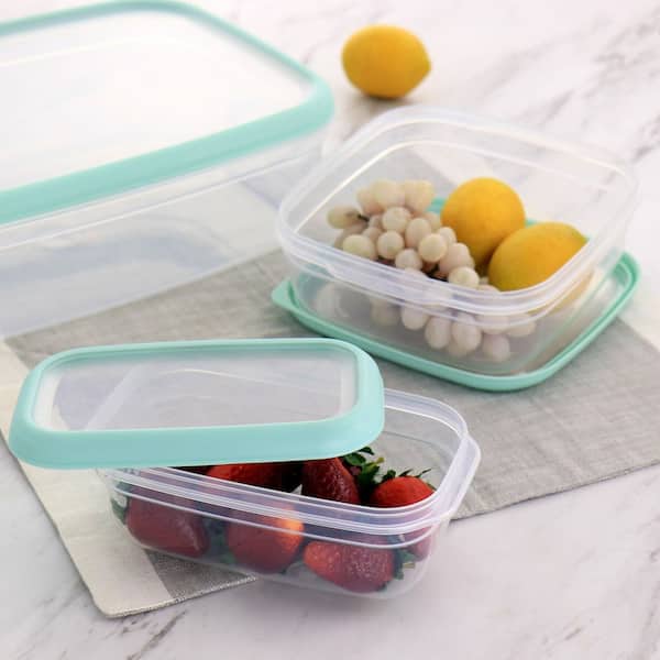 MARTHA STEWART EVERYDAY Clifftop 4-Piece 21 oz. and 13 oz. Borosilicate  Glass Food Storage Container in Warm Grey 985120839M - The Home Depot