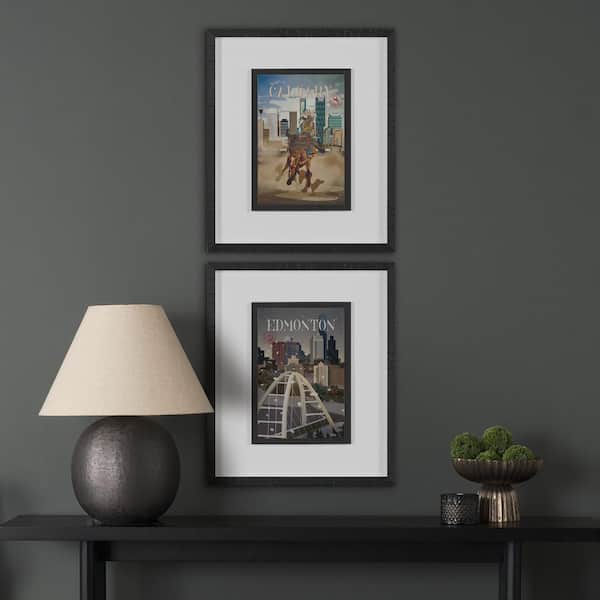 Edmonton Go Series 1 Black Framed Wall Art 25.5 in. x 21.5 in.