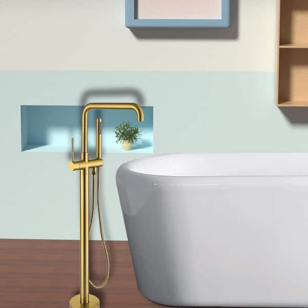 Staykiwi 8 in.Widespread Single Handle Bathroom Faucet in Brushed Brass