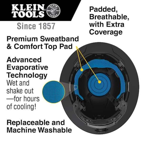 Klein Tools Hard Hat, Premium KARBN Pattern, Vented Full Brim, Class C  60626 - The Home Depot