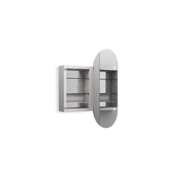 Verdera 15 in. W x 30 in. H Oval Medicine Cabinet with Mirror