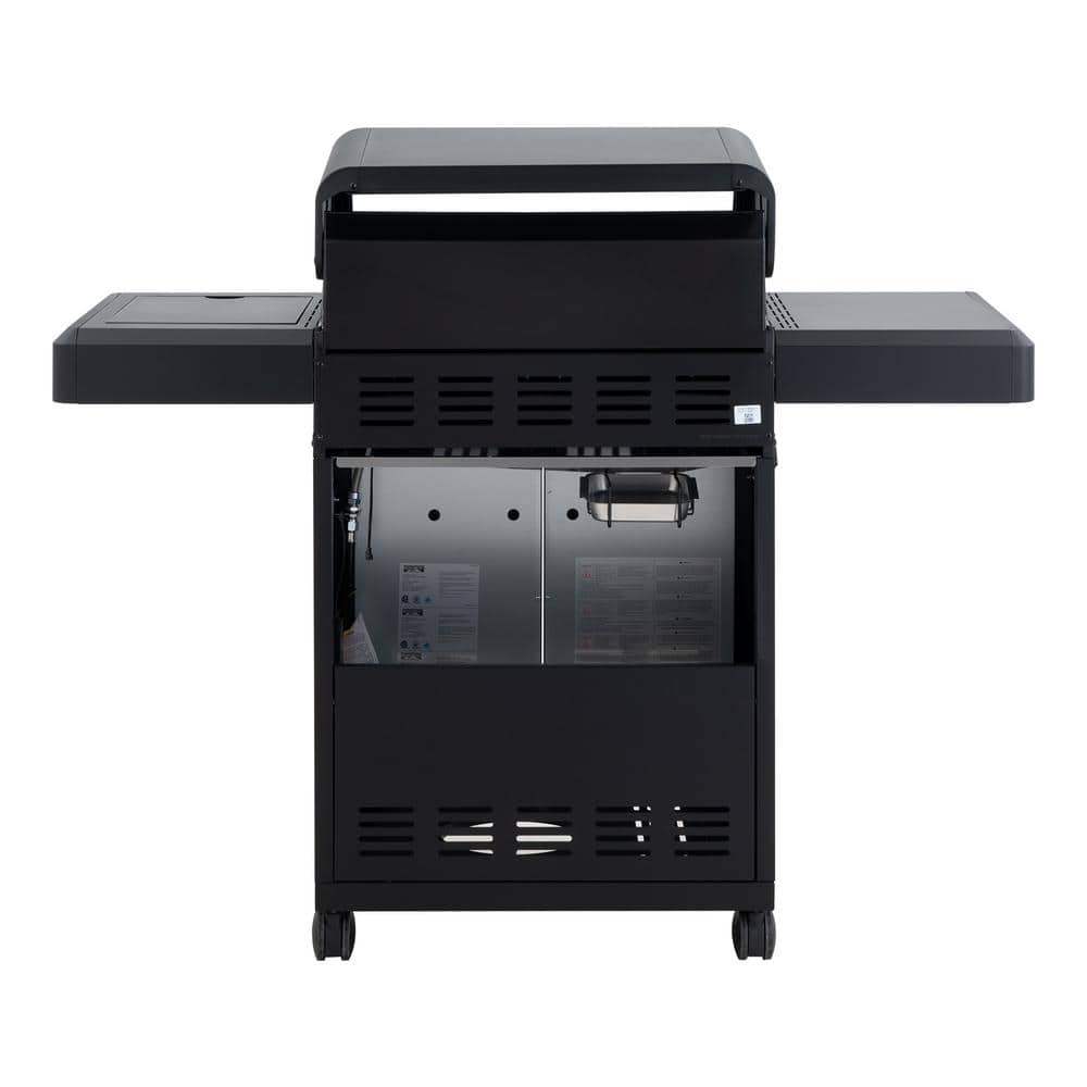Mesa Black Stainless Steel 3-Burner Propane Gas Grill with Side Burner