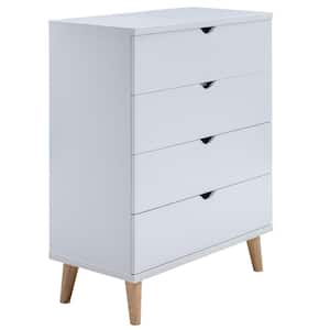 Cordero II 4-Drawer White Chest of Drawers (39.25 in. H x 31.25 in. W x 15.5 in. D)