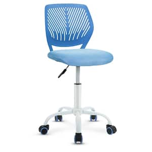 Blue Adjustable Height Mid Back Task Chair with Armless