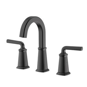 Chesapeake 8 in. Widespread 2-Handle High-Arc Bathroom Faucet with Pop-Up Drain Assembly in Matte Black