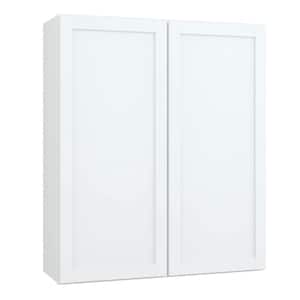 Courtland 36 in. W x 12 in. D x 42 in. H Assembled Shaker Wall Kitchen Cabinet in Polar White