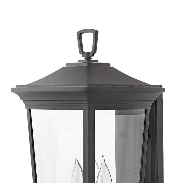 HINKLEY - Bromley 3-Light Museum Black LED Outdoor Wall Lantern Sconce