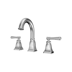 Aurora 2-Handle 8" Widespread Bathroom Faucet in Brushed Nickel