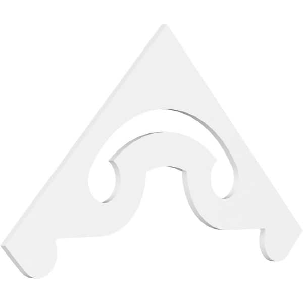 Ekena Millwork 1 in. x 60 in. x 32-1/2 in. (12/12) Pitch Northwest Gable Pediment Architectural Grade PVC Moulding