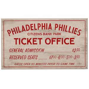 Philadelphia Phillies Vintage Ticket Office Wood Wall Decor