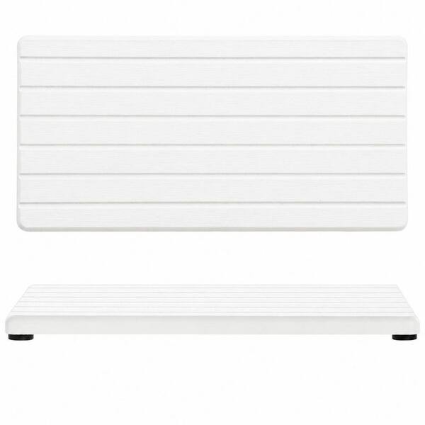 8 in. Ivory White Neutral Family Disposable Diatomite Stone Sink Tray Bathroom Kitchen Organizer (2 pcs Per Case)