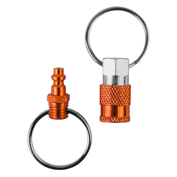 6 Pack Pull Apart Coupler Keychain Detachable Keychain with 2 Split Rings Quick Release Key Ring Separating Keychain 6 Colors 