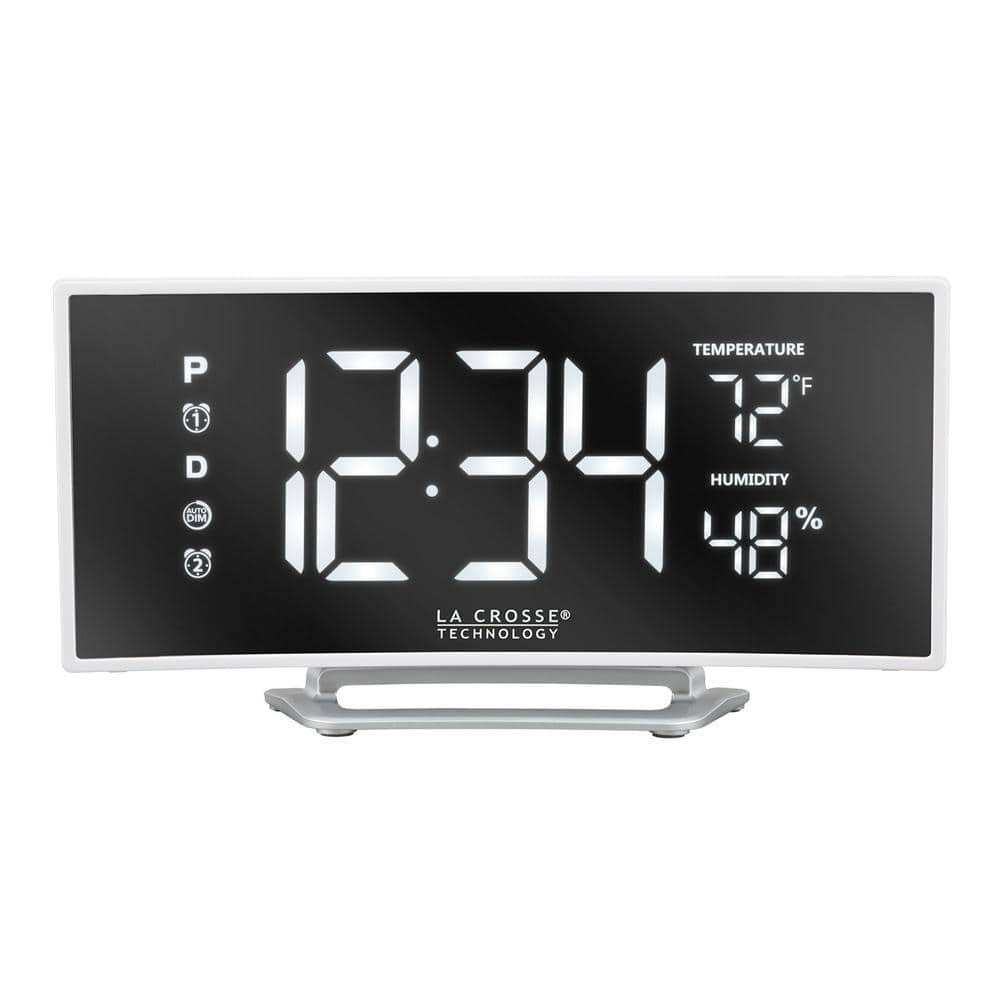 LED Digital  Alarm Clock Display Thermometer humidity clock Auto-brightness 