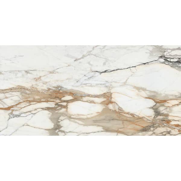 Emser Calacata Oro 20-Pack Calacata Oro 4-in x 8-in Polished Natural Stone Marble Stone Look Floor and Wall Tile